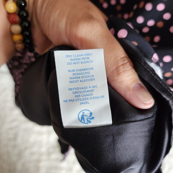 Boden Plus Size 3/4 Flutter Sleeve Black Polka Dot Delia Sheath Dress Size 16 - Picture 7 of 14